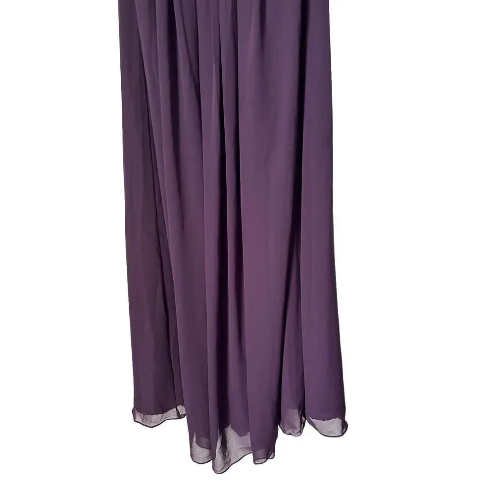 Bill Levkoff Dress Size 12 Chiffon Strapless Bridesmaid Evening Gown Formal Prom - Picture 3 of 9